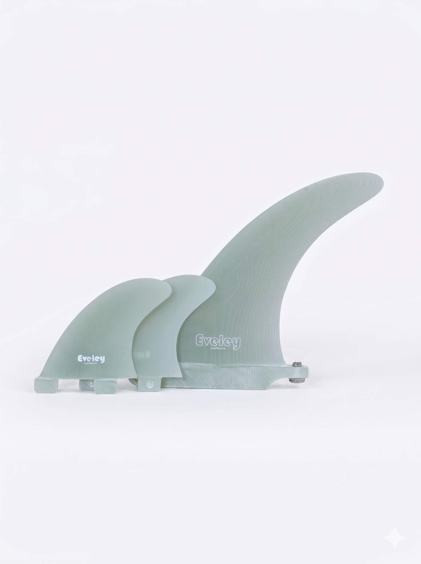 3.6" + 7" 2+1 Fin Set – Natural Pro Glass | FCS Compatible Side Fins (Set of 3)
