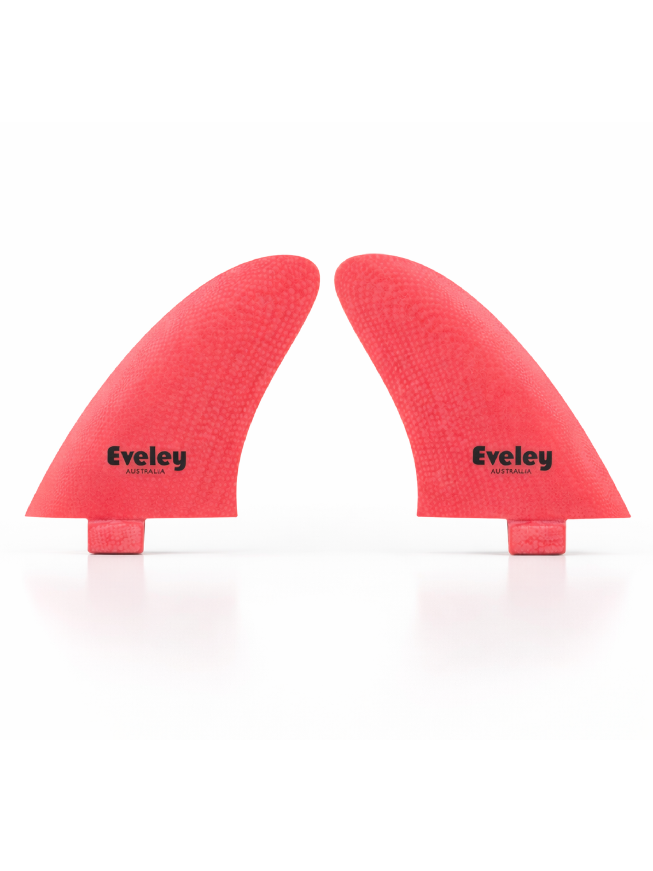 3.25" Twinzer Canard Fins – Solid Red Pro Glass | FCS Compatible Twinzer Front Fins | Eveley Surf