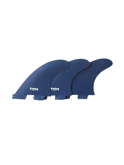 4.5" Progressive Thruster Fins - FCS II compatible midnight blue Pro Glass (3 fins)