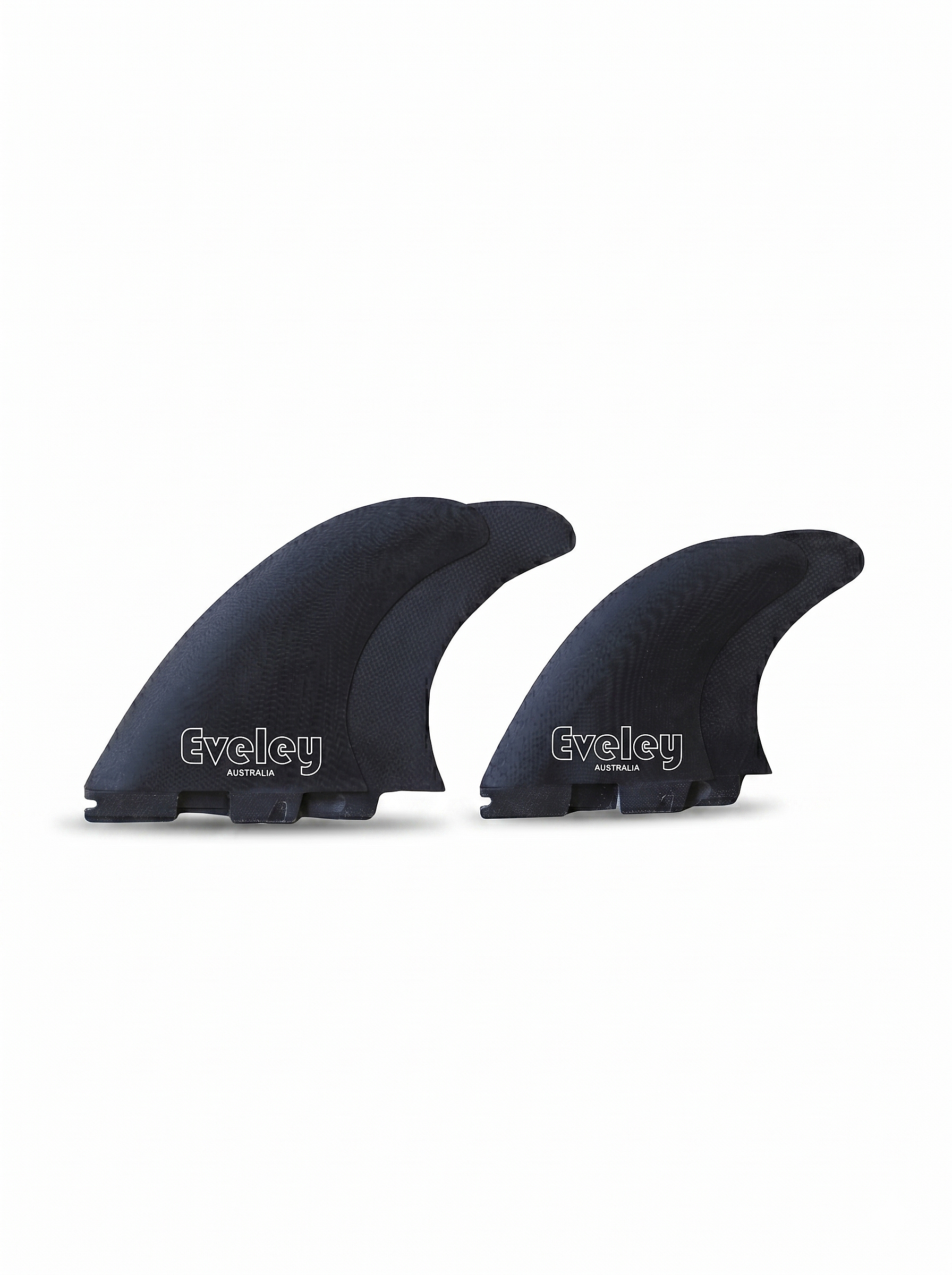 5.2" / 4.35" Big Boy Quad Fins – Black Pro Glass | FCS II Compatible (Set of 4)