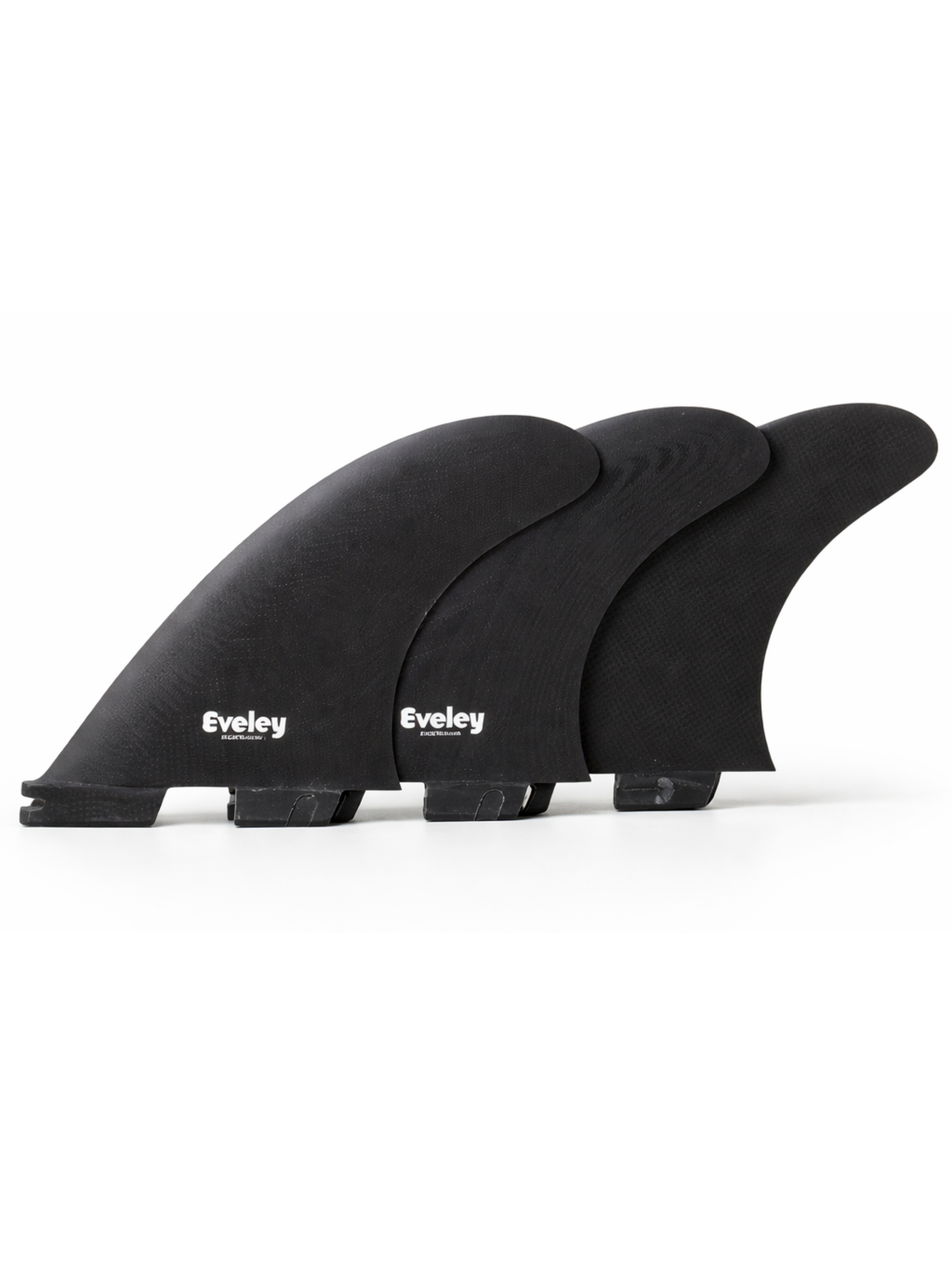 4.5" Progressive Thruster Fins – Black Pro Glass | FCSII Compatible Set