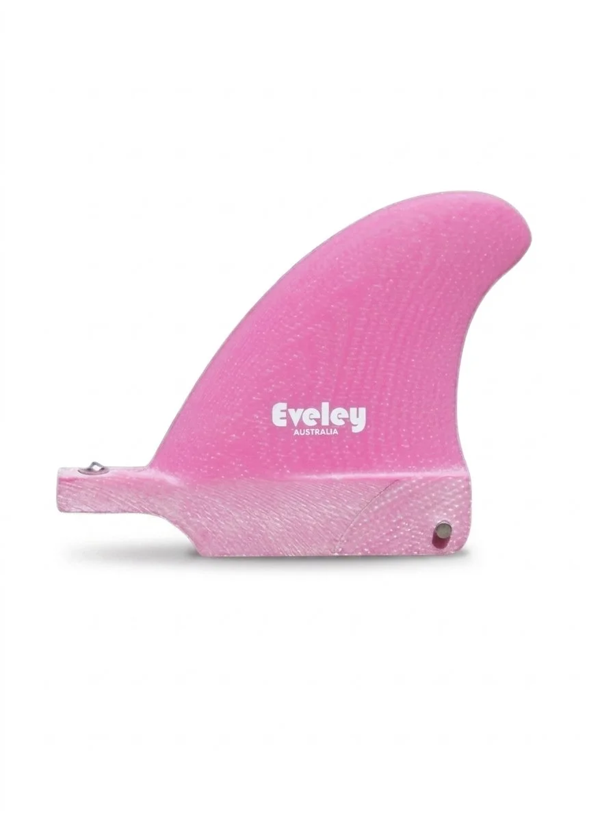 2.9" Classic Center Fin, solid hot pink Pro Glass.