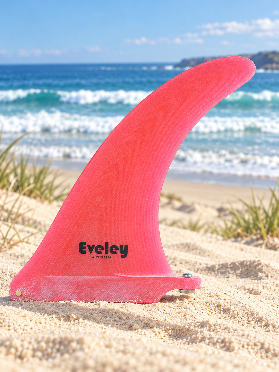 7.5" International 4A Center Fin – Bright Red Pro Glass (Single Fin)