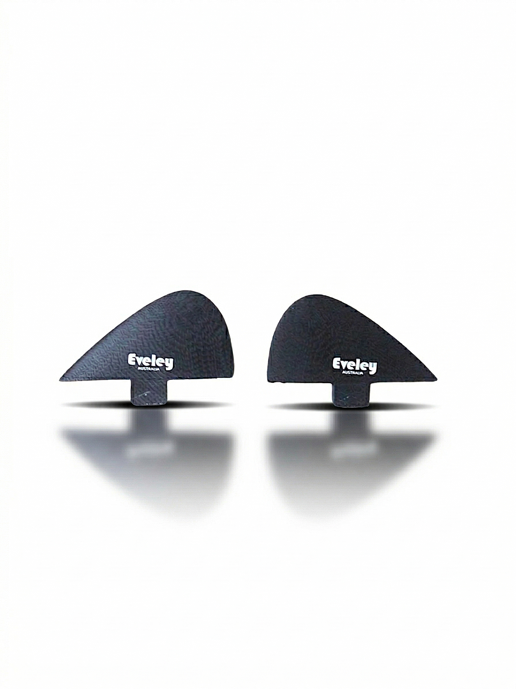 1.9" Mini Side Fins (Mini Quad Rears) – Black Pro Glass. FCS Compatible, Set of 2