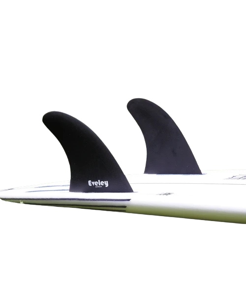 6" MR '78 Twin Fins – FCS II compatible black Pro Glass (2 fins)