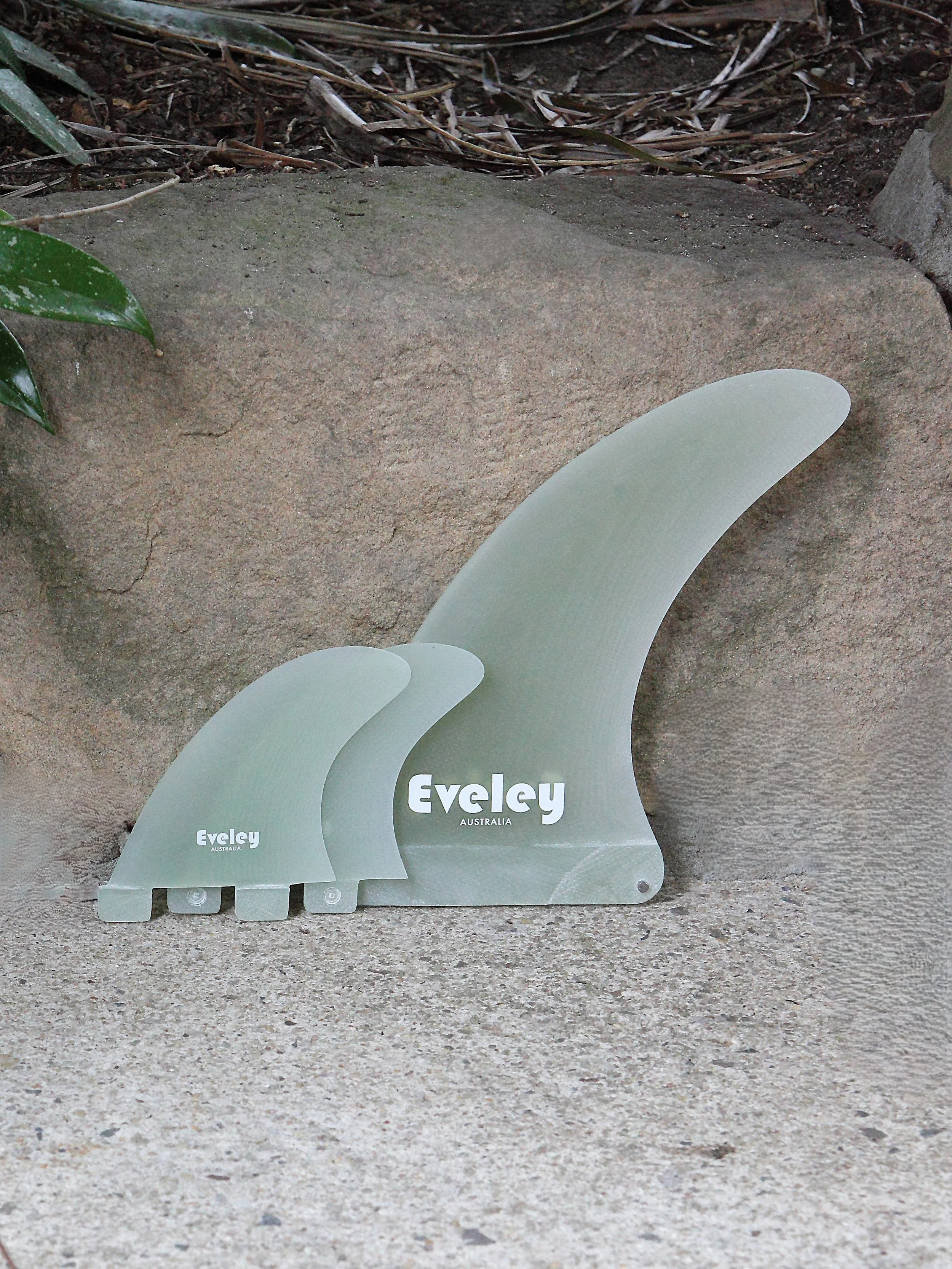 3.7" + 7.5" 2+1 Fin Set – natural Pro Glass | FCS compatible Side Fins (3 fins)