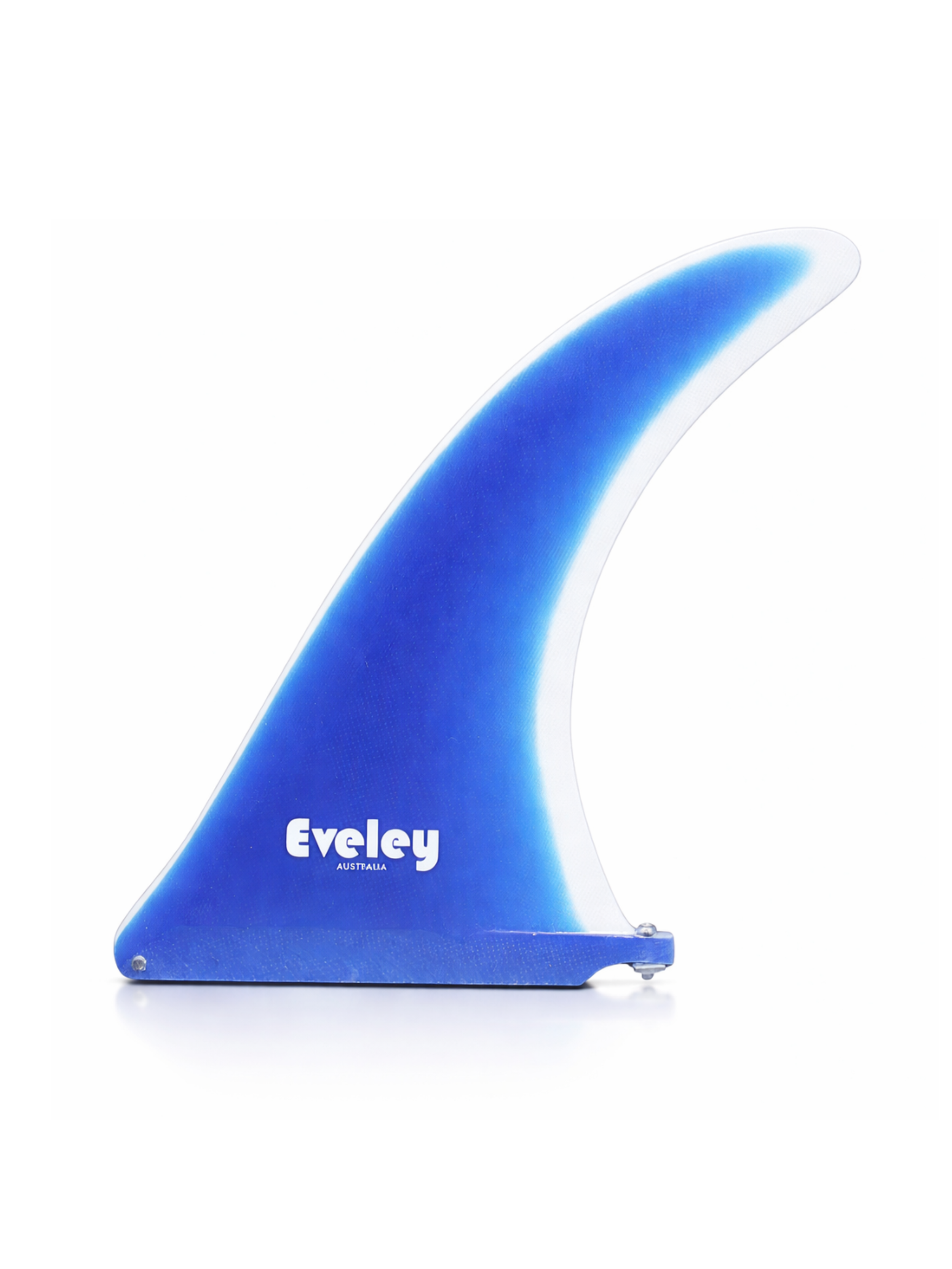 7" International 4A Center Fin — Blue on White Pro Glass | Eveley Surf