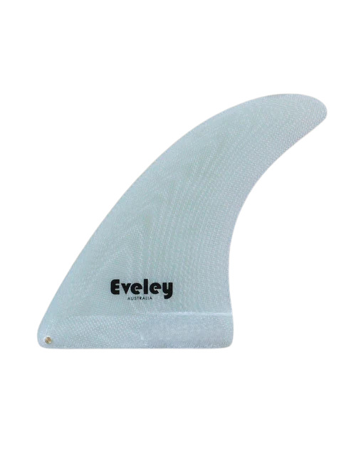 6-inch Eveley Performer center fin in natural Volan Pro Glass for a sliding center fin box