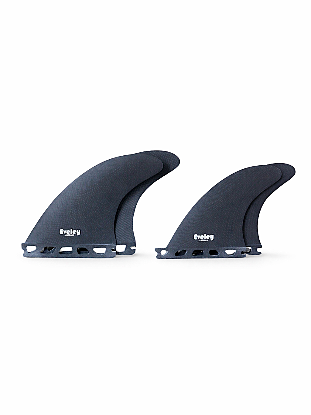 4.5” / 4” Contemporary Quad Fins – Black Pro Glass | Futures Compatible Quad Set