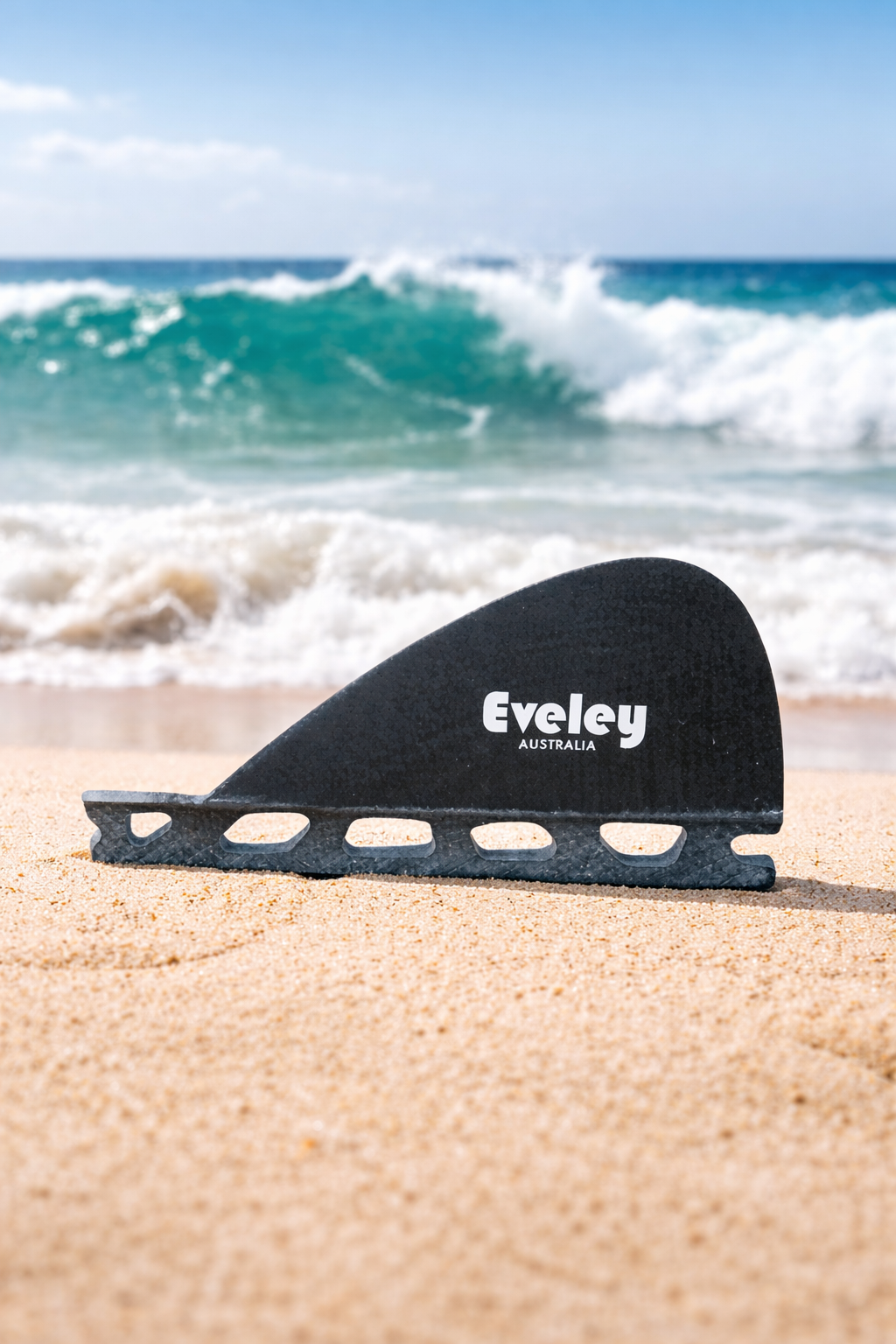 1.5" Mini Center Stabilizer Fin – Black Pro Glass | Futures Compatible on the beach