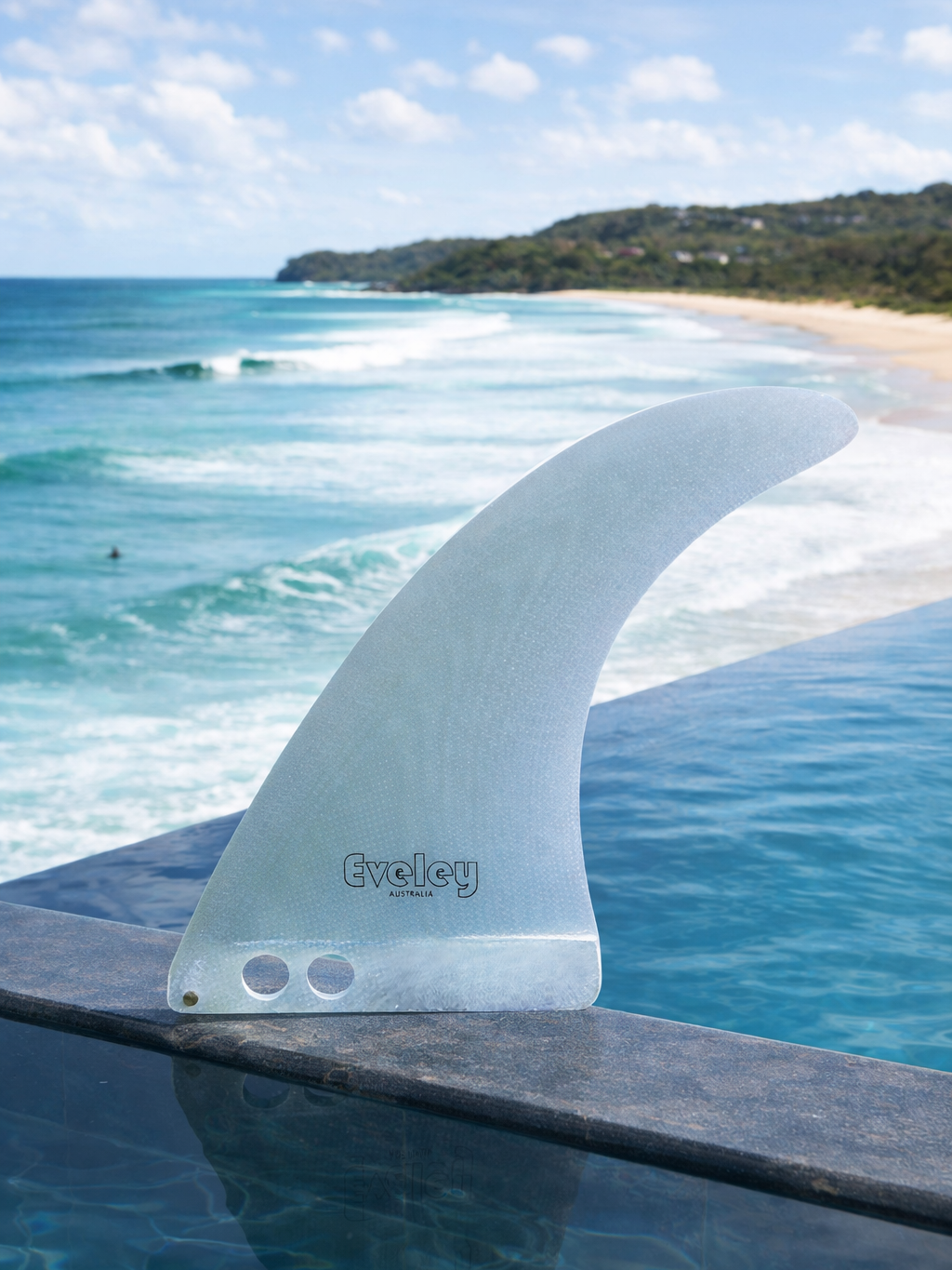 6.75" Classic Center Fin – Natural Pro Glass Click-In Fin for Sliding Center Fin Boxes.