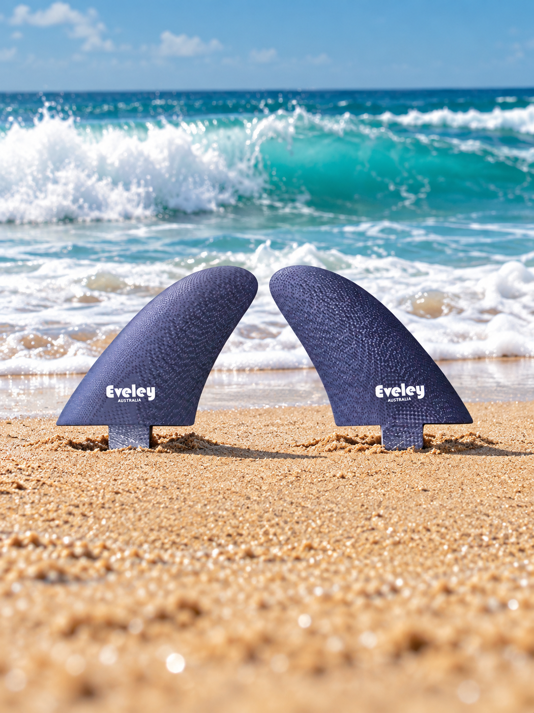 3.25" Twinzer Canard Fins – FCS compatible Black Pro Glass (2 fins)