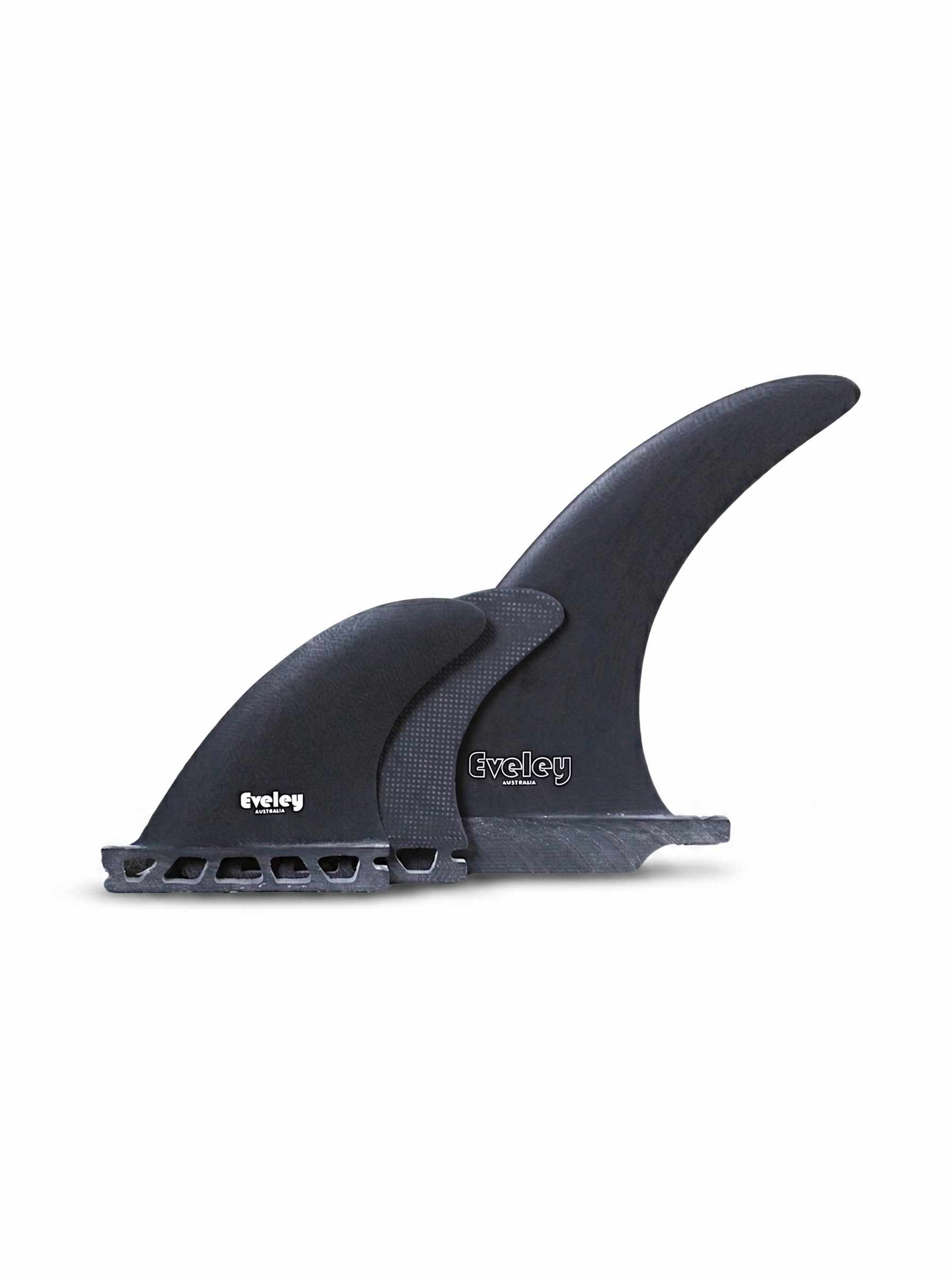 3.9" + 7" 2+1 Fin Set – black Pro Glass | Futures compatible Side Fins (3 fin set)