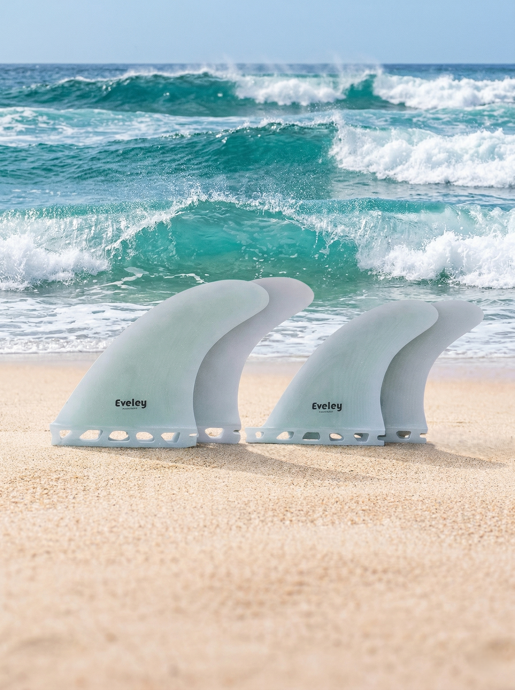 4.5" / 4" Contemporary Quad Fins – Natural Pro Glass Futures Compatible | Quad Fin Set (4 fins)