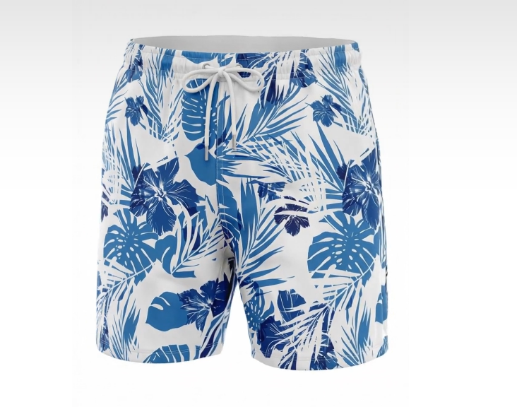 Tropical Print Eveley Board Shorts