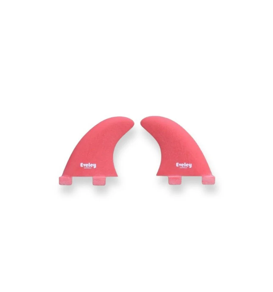 3.6" Classic Side Fins — Solid Red Pro Glass (FCS Compatible, Set of Two)