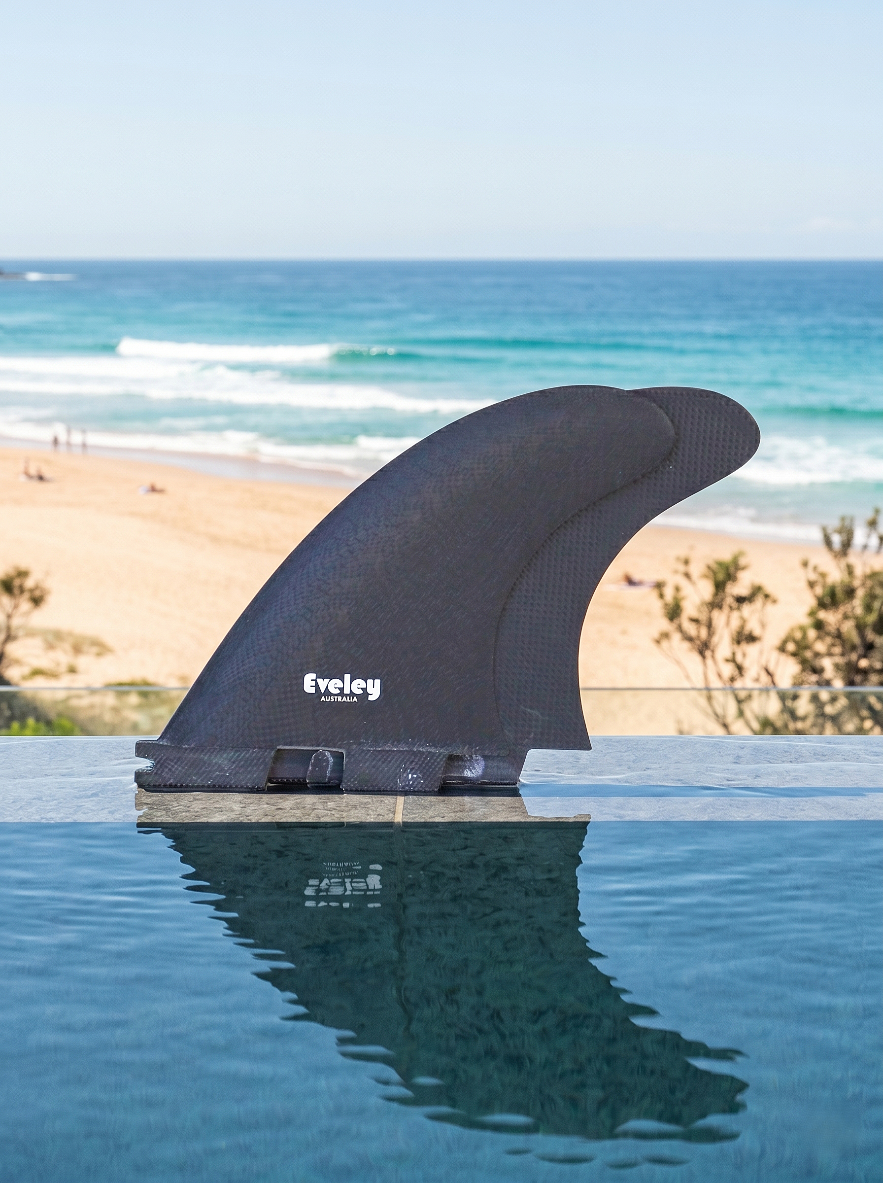 4.5" Progressive Side Fins (Or Quad Rears)– Black Pro Glass (FCS II Compatible, Set of 2).