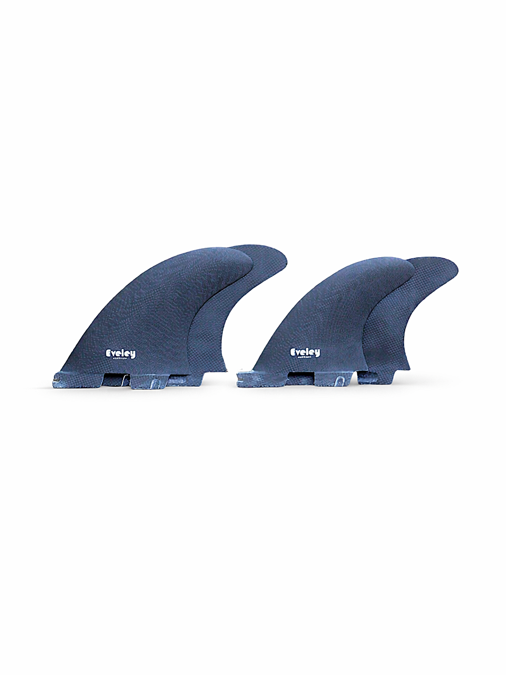 4.5" / 4" Contemporary Quads – Black Pro Glass (FCS II compatible Set of 4)