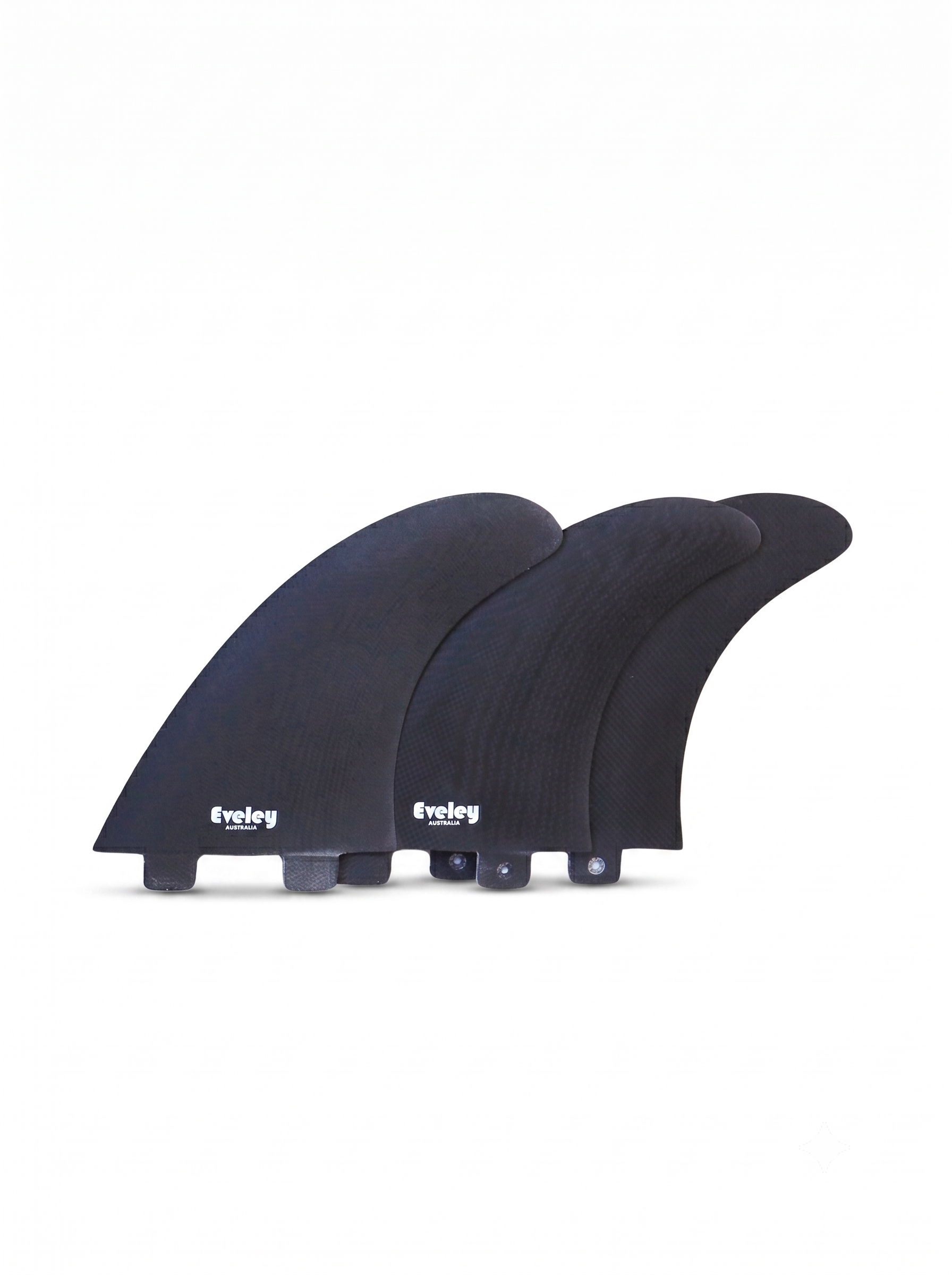 5.4" Big Boy Thruster Fins – FCS compatible solid black Pro Glass (3 fins)