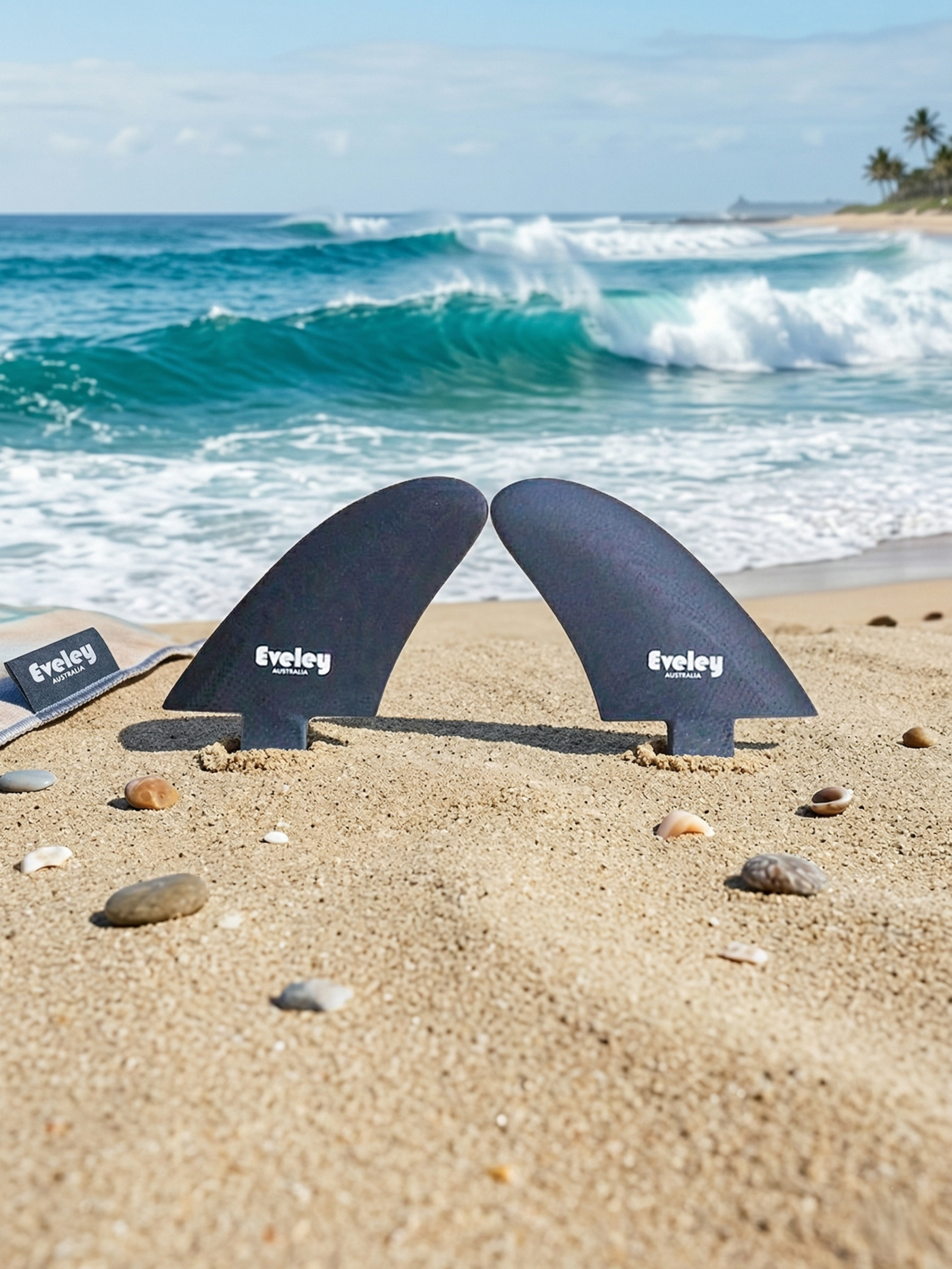 3.25" Twinzer Canard Fins, black Pro Glass. FCS compatible set of two fins.