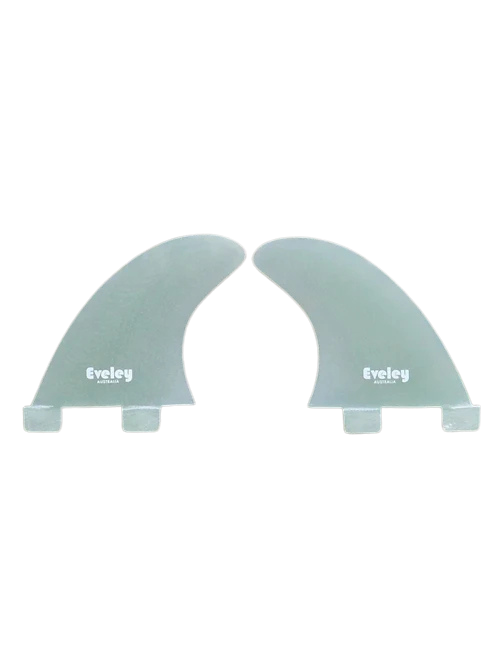 3.6" Classic Side Fins natural Pro Glass. White logo. FCS compatible set of two fins.