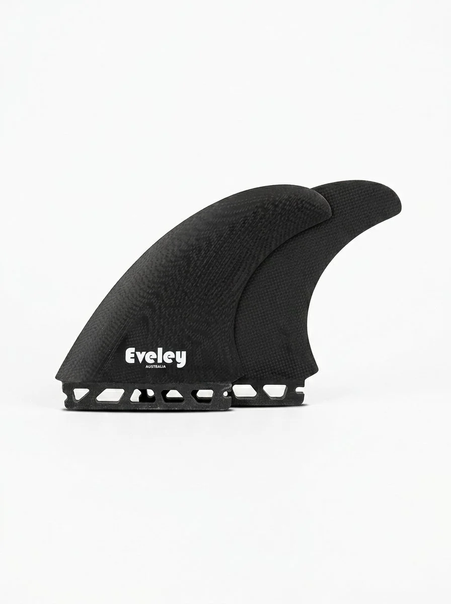 5.2" Advanced Twin Fins - Futures compatible black Pro Glass (2 fins)