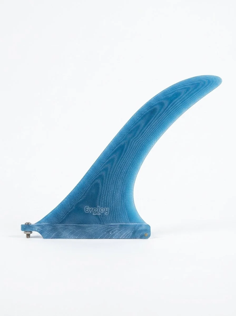 9.5" California Dreaming Center Fin in Blue Denim Pro Glass
