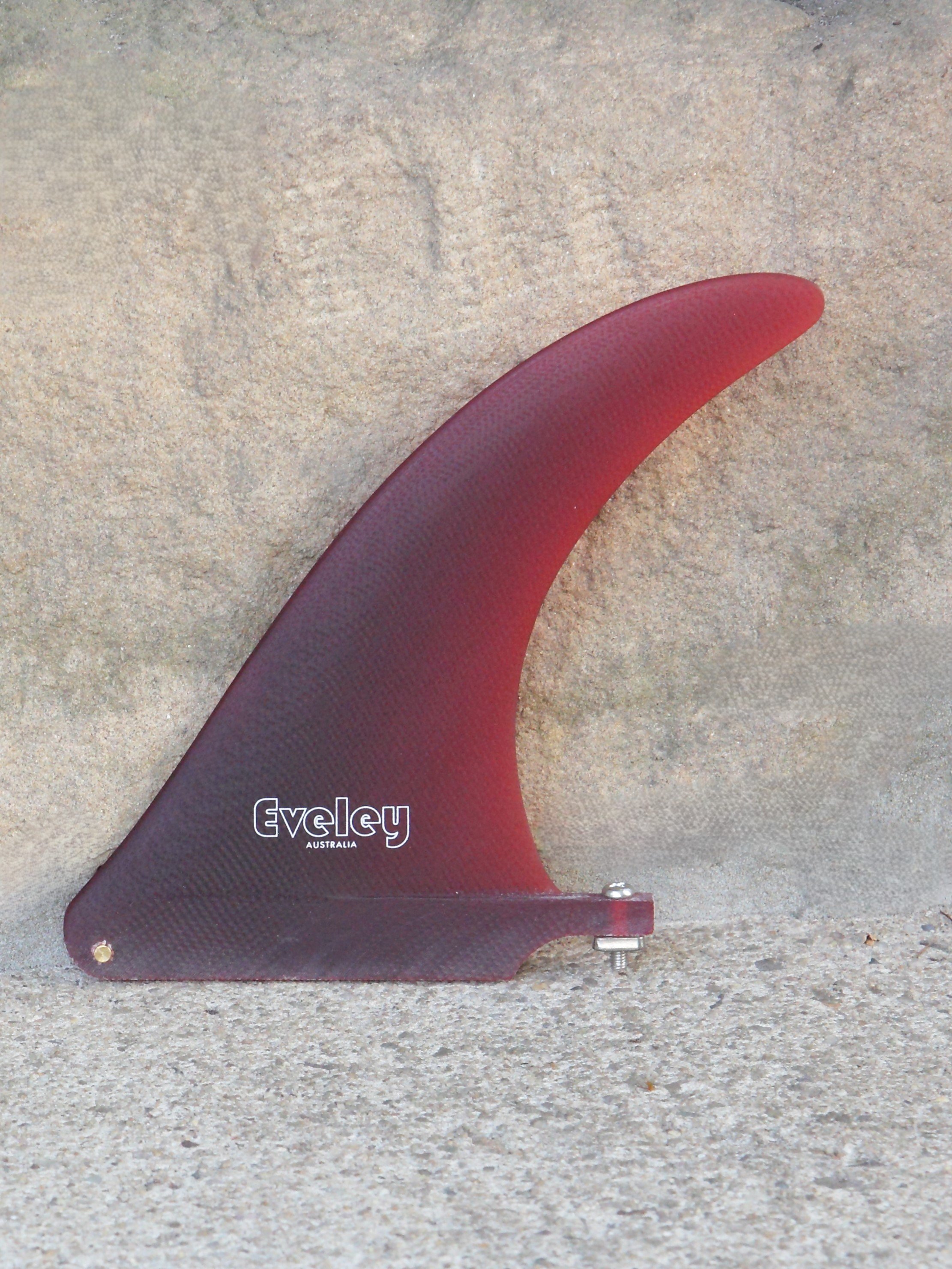 6.5" International 4A Center Fin - Old Red Pro Glass.