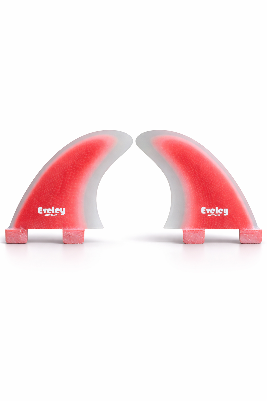 3.6" Classic Side Fins – Red on Natural Pro Glass | FCS Compatible (Set of 2)