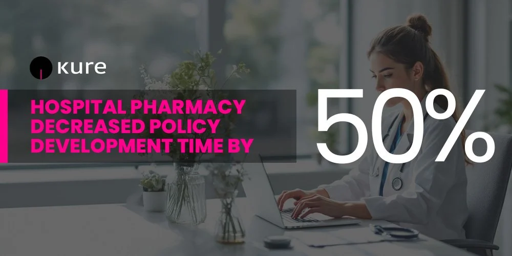 Hospital Pharmacy Decreased Policy Development Time By 50% With Kure
