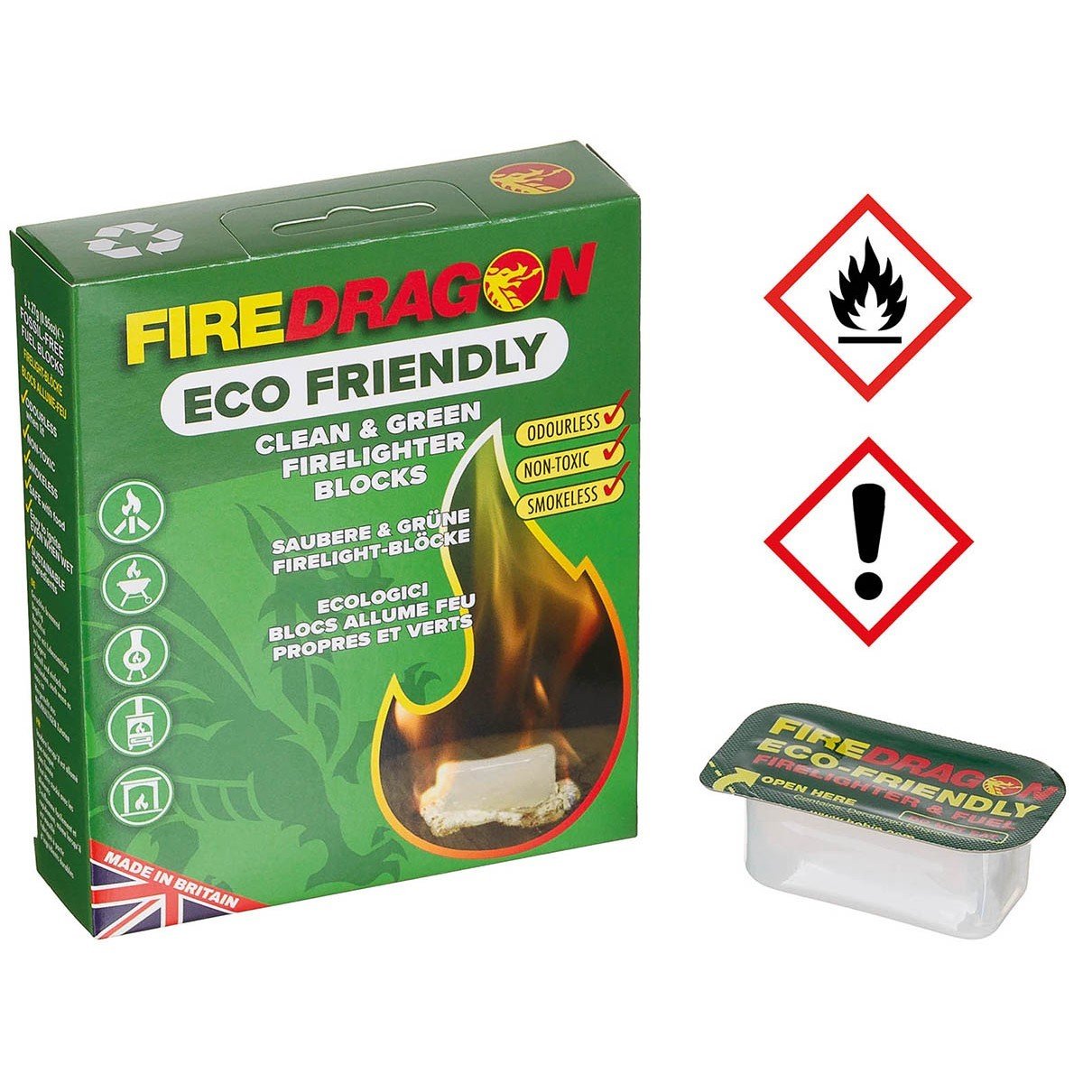 COMBUSTIBLE ECOLÓGICO FIREDRAGON. PAQUETE 6 UNIDADES