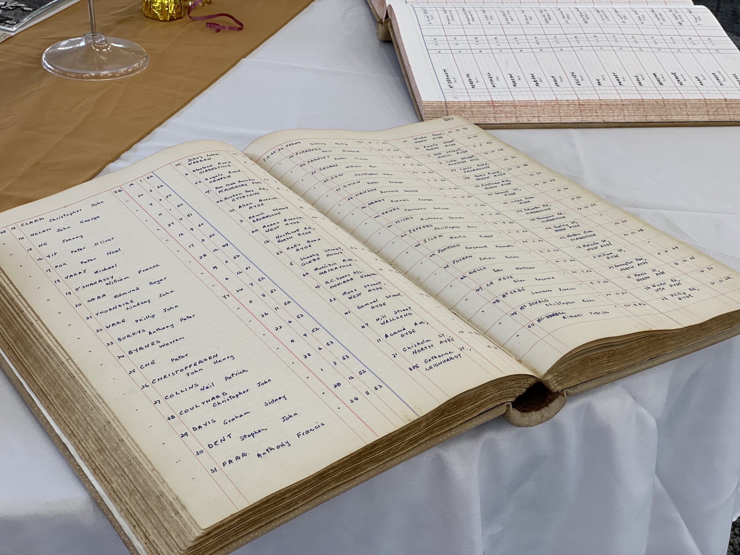 2021 School Open Day - Memorabilia Display - The Infamous 'Big Book' Register of Pupils - 7 March 2021
