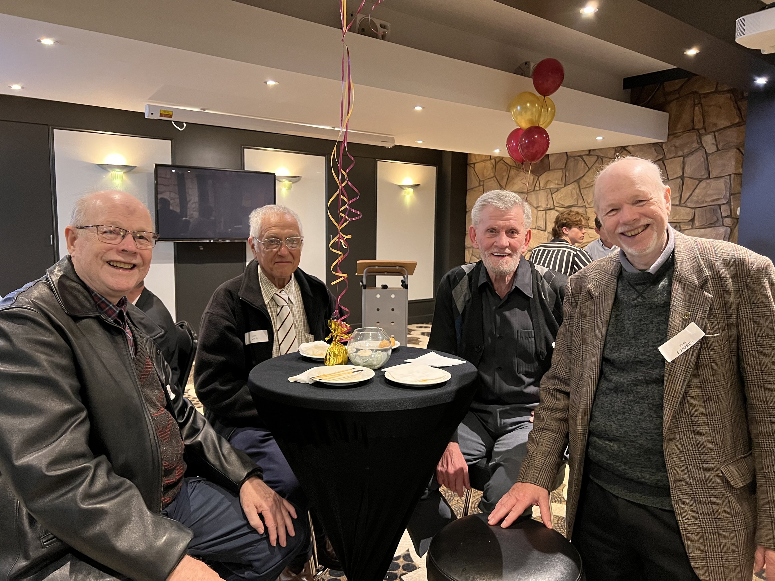 15 October  2022 Reunion at The Ranch, North Ryde
(L To R) Peter Edwards, John Coco, Paul Newey, John Edwards