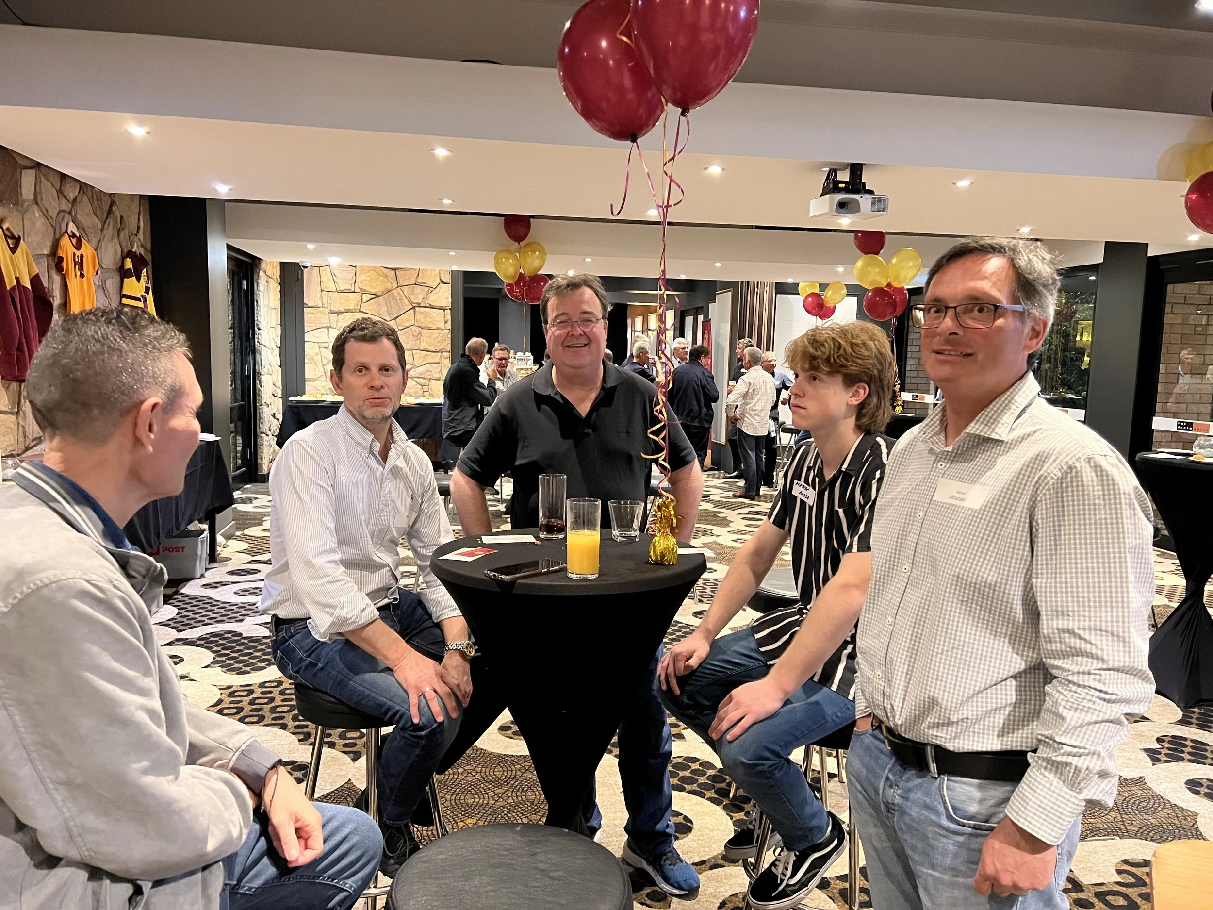 15 October  2022 Reunion at The Ranch, North Ryde
(L to R) Don Moxham, Peter Rodda, Paul Wilson, Nathan Rodda, Robert Moscato