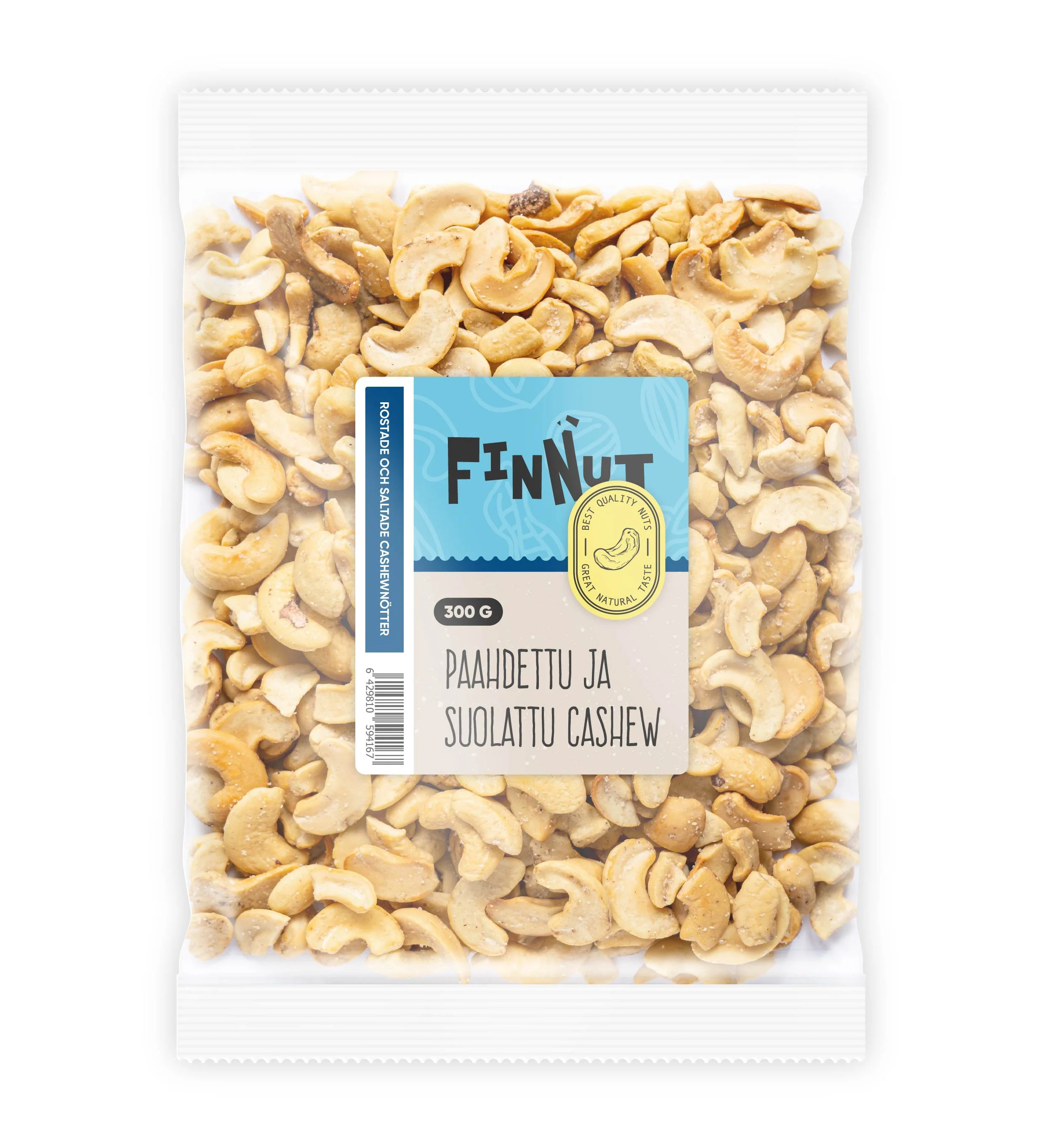 Finnut Paahdettu ja Suolattu Cashew 300g_01.jpg