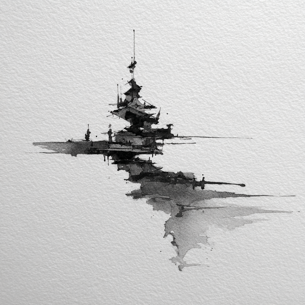 Watercolor painting.