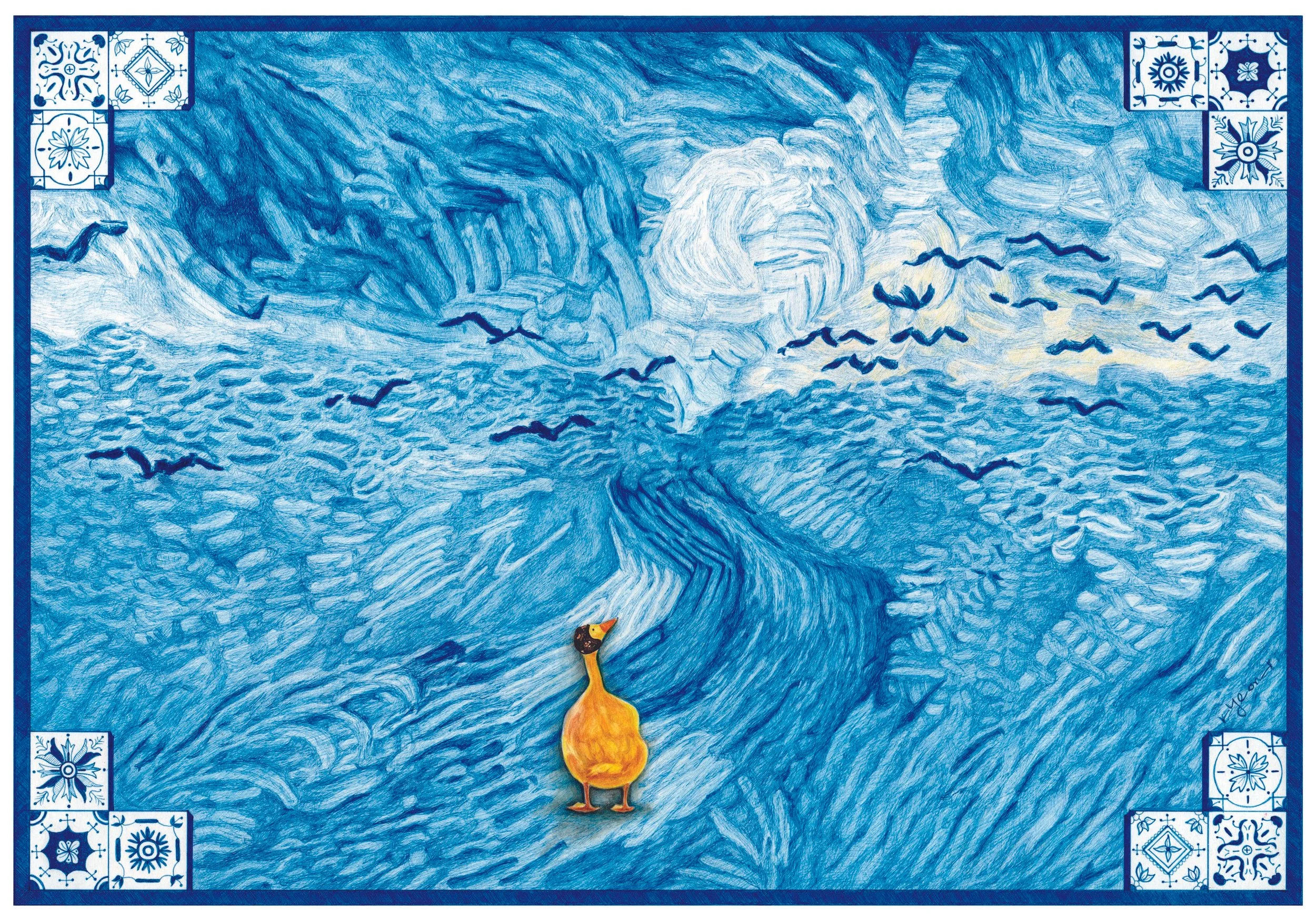 Yellow Duck in The Netherlands - in Gogh #1 / 
50 x 35 cm