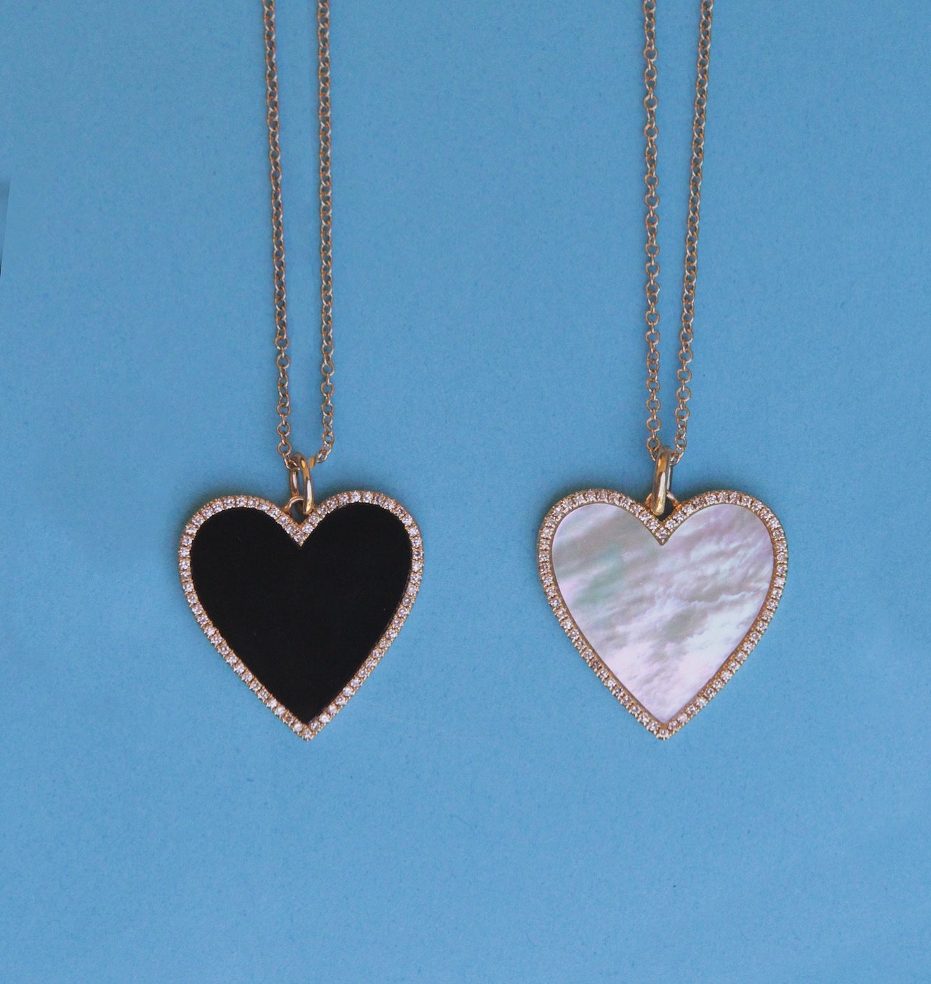 One for you, and one for your BFF! 👯&zwj;♀️ 
💕
#bestfriendnecklace #necklace #heartnecklace #finejewelry #blackheart #Iridescent #heart #heartjewelry #🖤
