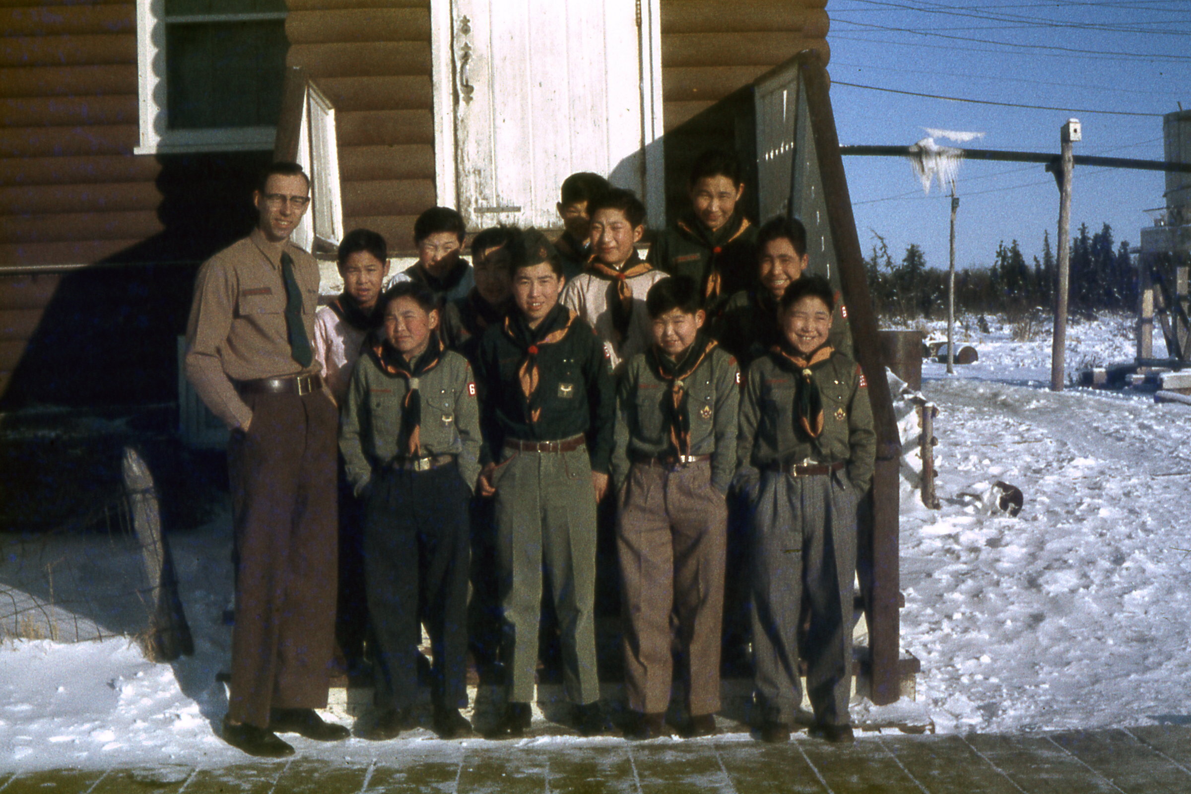 50s - Mr. Braun and Boy Scouts.jpg