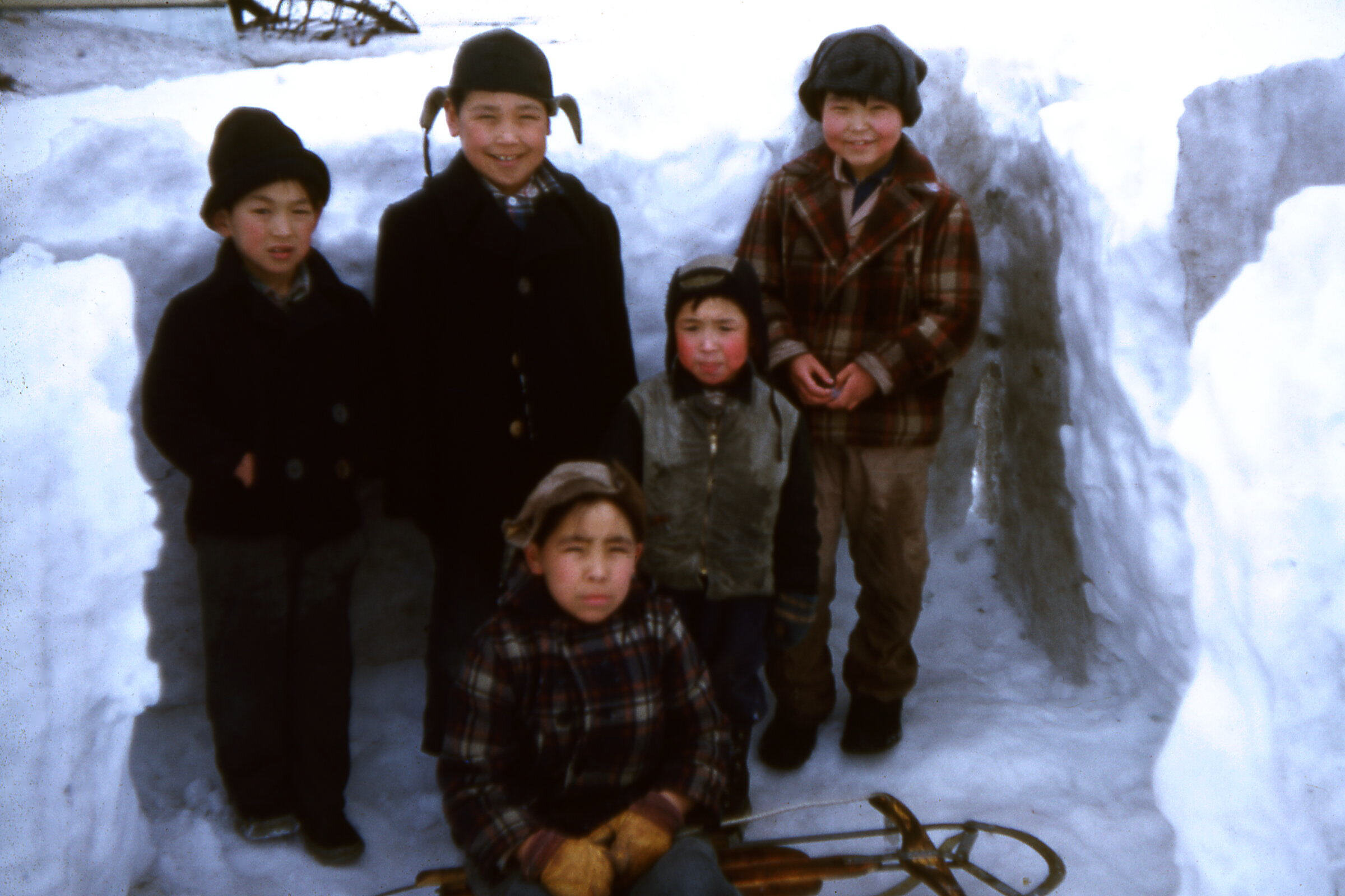 50s - Winter boys snow house.jpg