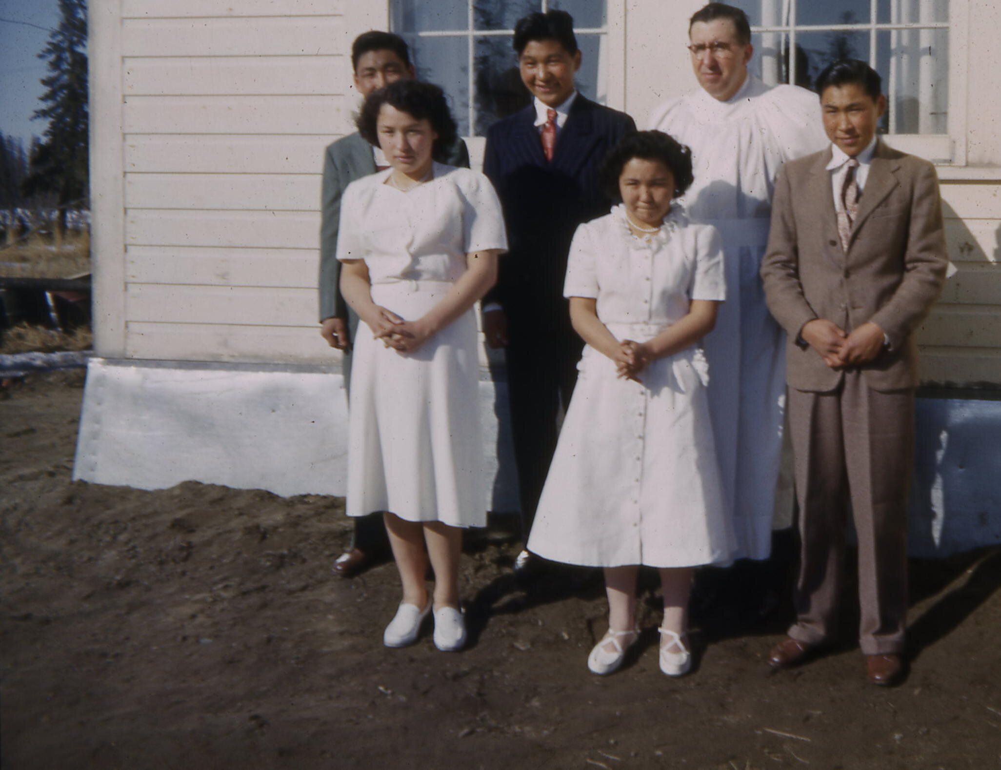  1954 Confirmation Class. Photo on loan from the Henkelman Archives. 