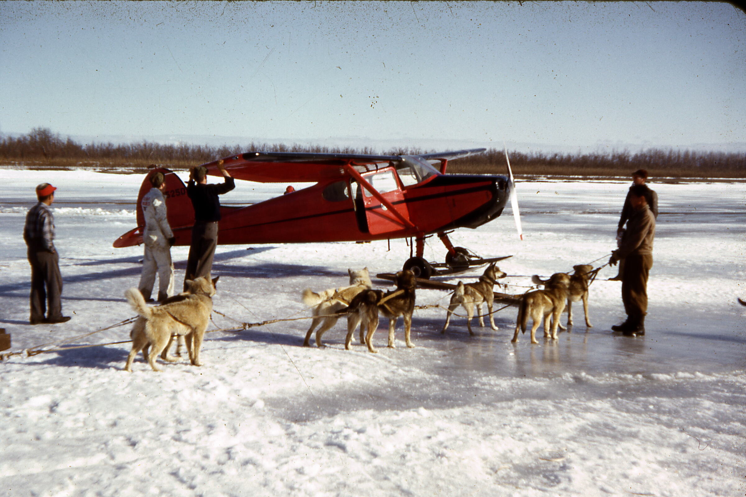  1955 C-140 on skies. Photo on loan from the Henkelman Archives. 