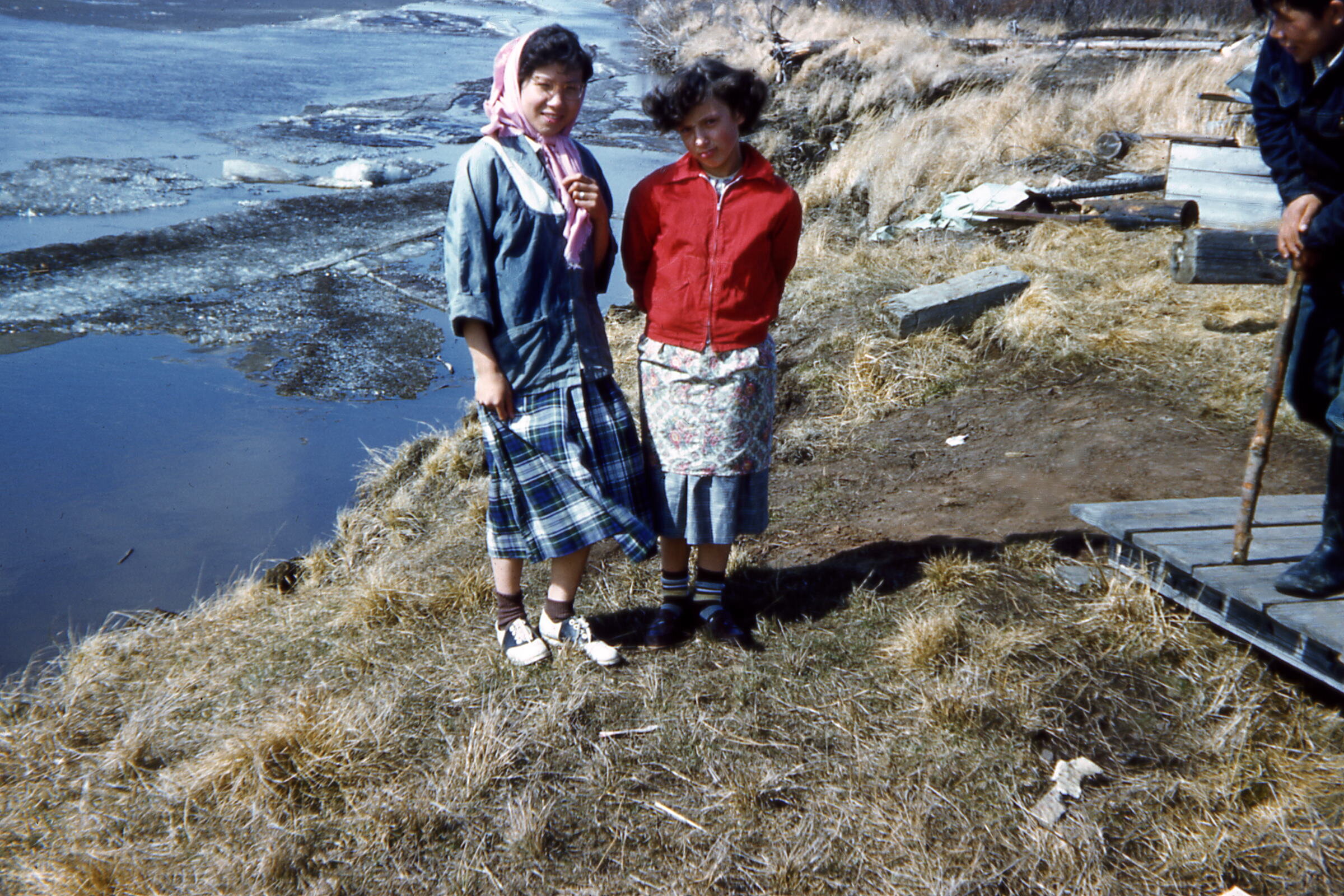  1957 - Penny and Gretchen Wheeler. Photo on loan from the Henkelman Archives. 