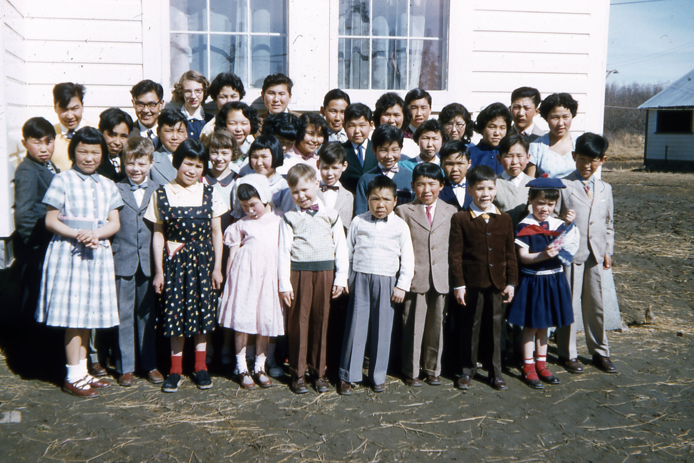 1957 MCH family at Easter. Photo on loan from the Henkelman Archives. 