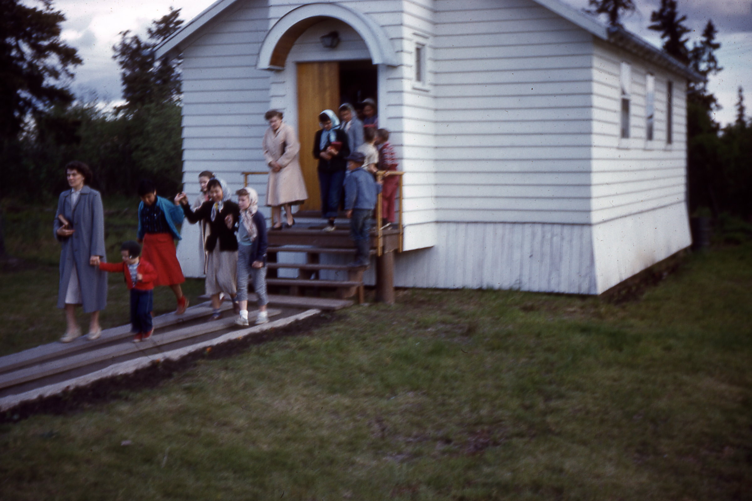 1958 1st YAC leaving chapel.jpg