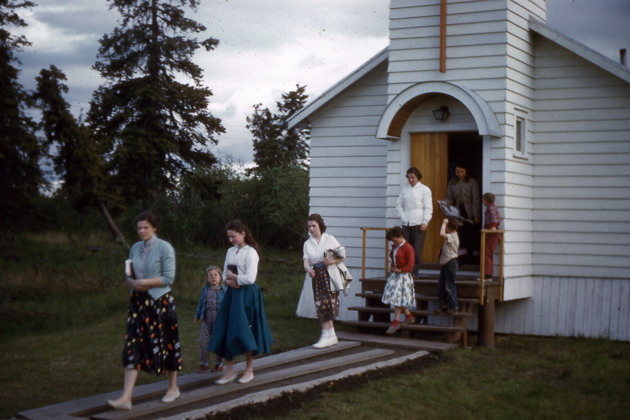 1958 YAC leaving church 1.jpg