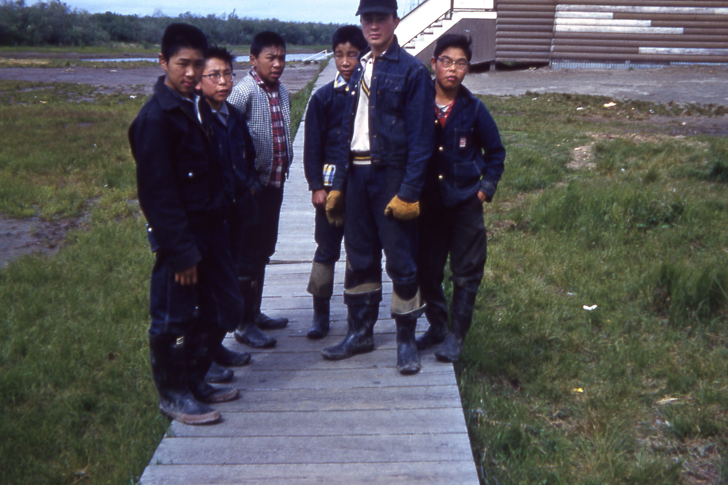 1960 - Johnny George and Boys on Walk.jpg