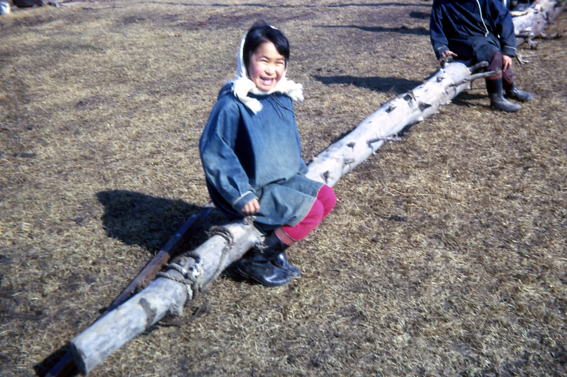 1972 Sitting on the log.jpg