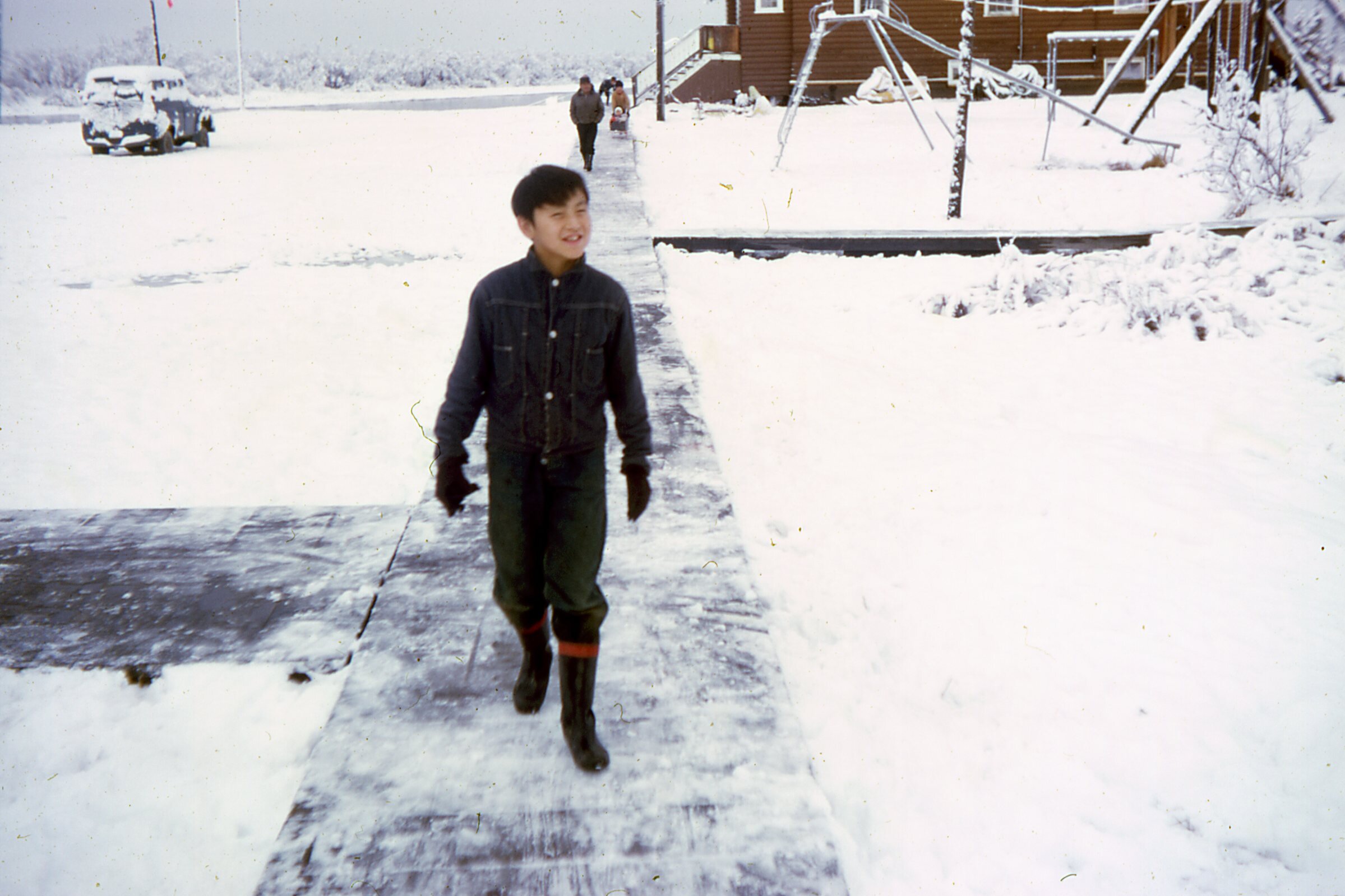 1973 Winter boardwalk and boys.jpg