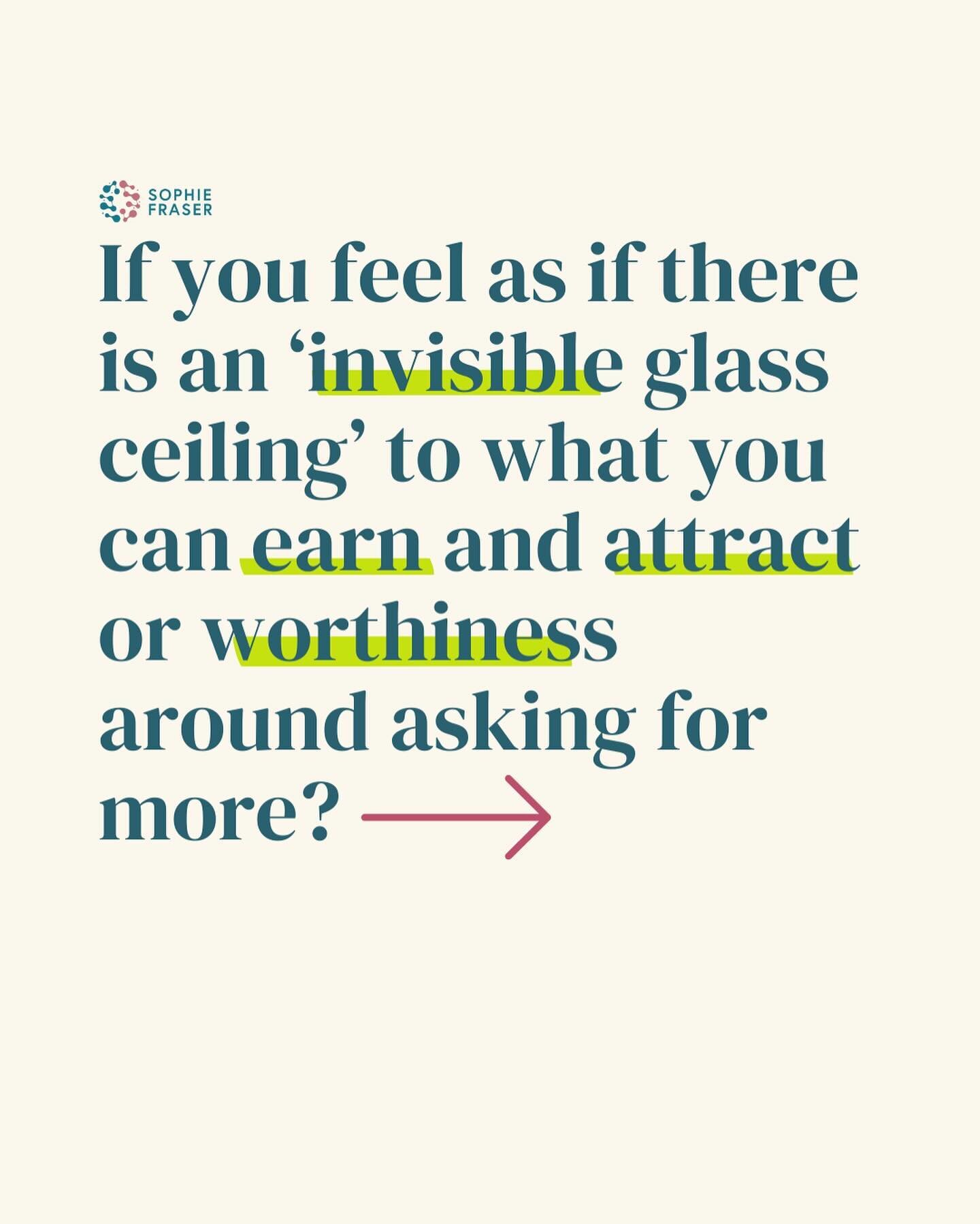 Feeling like there is an &lsquo;invisible glass ceiling&rsquo; to what you can earn and attract&hellip; 

Or worthiness around asking for more. 

Were red flags for me. 

Obvious signs of a scarcity mindset.

When I qualified I was so excited to be o